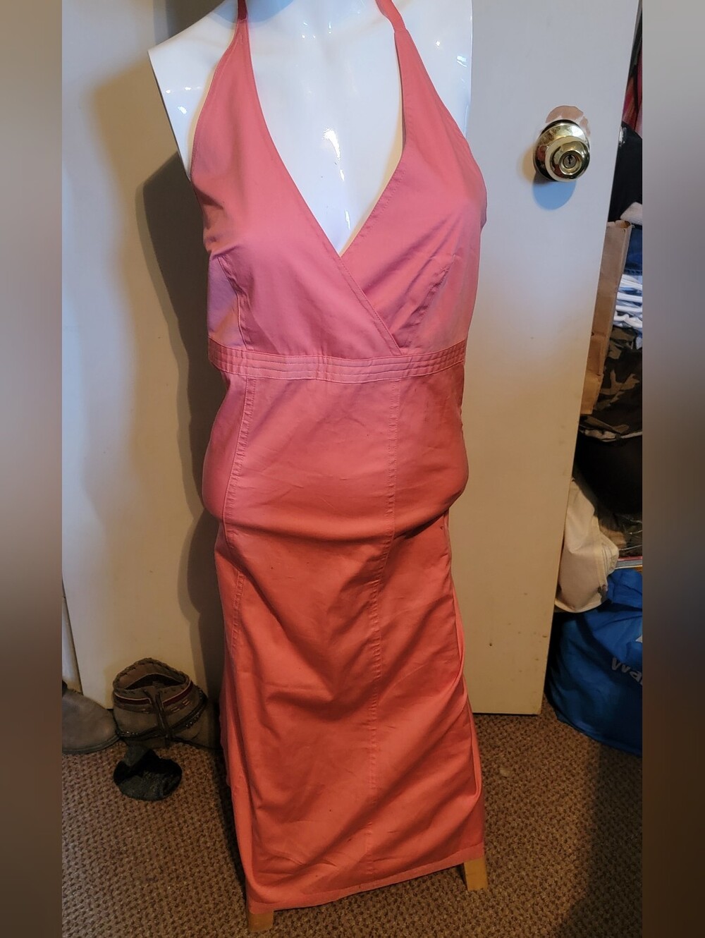 Jacob Coral Halter Maxi Dress
